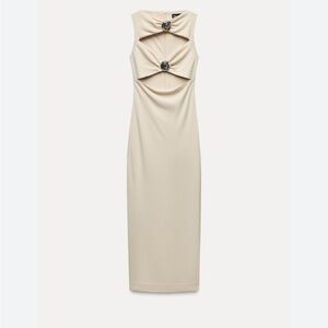 Zara conch cut out midi dress